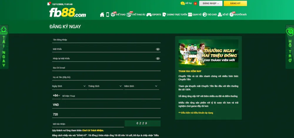 Cập Nhật Khuyến Mãi Tại Nhà Cái FB88 Mới Nhất Không Thể Bỏ Lỡ 2 Khuyến mãi tại nhà cái FB88