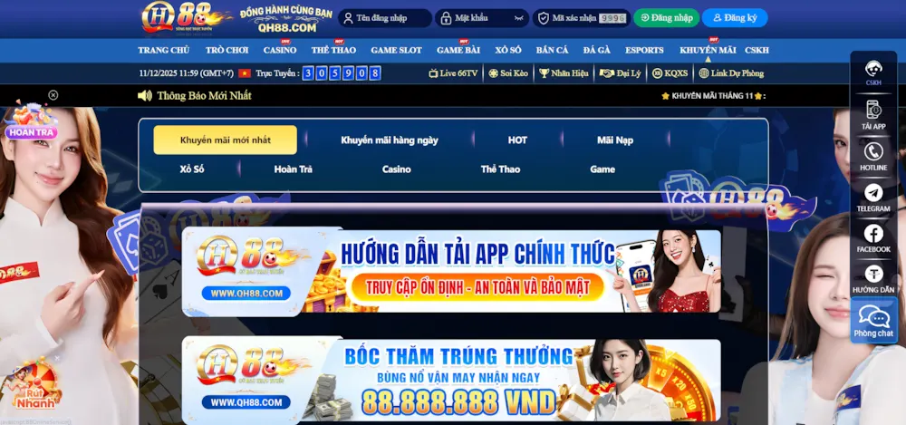 Săn Ngay Khuyến Mãi Tại Nhà Cái QH88 Độc Quyền Giá Trị Lớn Hôm Nay 2025 2 Khuyến mãi tại nhà cái QH88